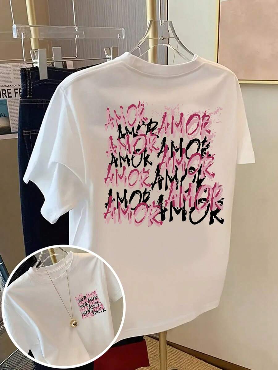 Camiseta de mujer para primavera y verano - Blanco - Ver 1