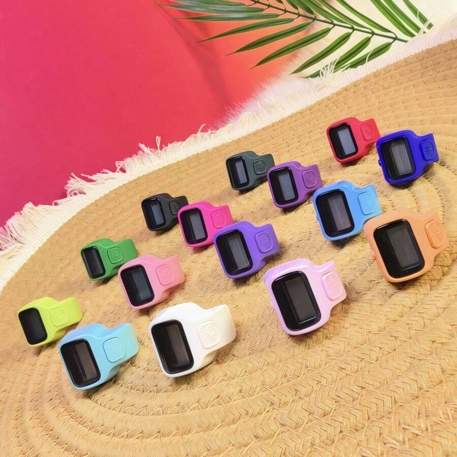 New Soft Silicone Finger Ring Counter, Smart Electronic Precise Counter, Portable & Convenient For Home, Leisure, Games, Classroom, Customer Flow Statistics, Fitness Training, Versatile & Practical Tool - Multicolor - View 1