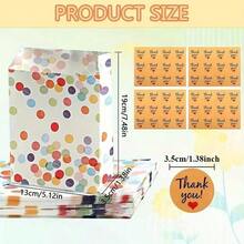 48/24/12 Sets Colorful Polka Dot Kraft Paper Gift Bags With Stickers, Birthday Party Gift Bags, Wedding Party Colorful Polka Dot Kraft Paper Bags, Holiday Party Colorful Polka Dot Gift Bags, Thanksgiving Theme Party Gift Bags Decorations, Suitable For Weddings, Birthday Parties, Holiday Gatherings, Party Gifts, With Sealing Stickers - Colorful Polka Dot Paper Bags - View 3