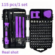 115-In-1 Upgraded Precision Screwdriver Set, Men's Tool Gift, Includes Star-Shaped And Other Odd-Shaped Bits, Mini Repair Tool Kit Suitable For Computer, Laptop, Glasses Repair. The Screwdriver Bits Are Made Of High-Quality CRV Steel, Wear-Resistant And High Hardness - Screwdriver Set - View 12