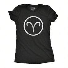 Women's T-Shirts With Zodiac Symbols, Cool Astrology Gift, Horoscope, Birthday, All Zodiac Signs, Funny T-Shirts For Women, Cute, Vintage, Casual Fashion, Gift For Ladies - 希瑟布萊克 - 牡羊座 - 查看 10
