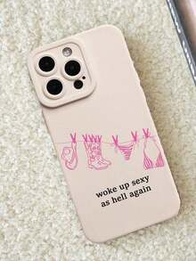 Liquid Silicone Mobile Phone Case With Retro Cowgirl Pattern, Full Body Protection, Shockproof And Drop-Proof, Soft TPU Rubber, Compatible With IPhone And Galaxy - 彩色 - 查看 2