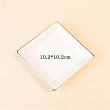 MerexSync 1pc Personalized Photo Ceramic Ring Dish, Customized Initial Jewelry Tray, Engraved Small Trinket Storage Box, Suitable As Wedding Gift For Bride, Bridesmaid, Groom, Engagement Party, Bridal Shower Favor - Multicolor - View 12