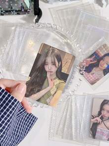 1 cuốn album ảnh bìa rời có khóa kéo hình ngôi sao cỡ A8 mini 3 inch, sổ lưu trữ ảnh nhỏ chủ đề ngôi sao. - Nhiều màu - Xem 8