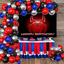 1pcs M Arvel S Pider-Man Birthday Backdrop Superhero Happy Birthday Party Banner Outdoor Garden Yard Grass Photography Background Wall Hanging Decoration Theme Party Photo Booth Props Studio Backdrop For Fans Celebrations Indoor Room Decor - Nhiều màu - Xem 2
