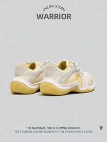WARRIOR 1双女士低帮运动休闲鞋 - 白黃 - 查看 5
