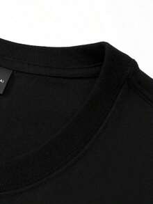 Men's Short-Sleeved T-Shirt, 100% Cotton, With Mountain Graphic Print And Camp Life Style Sunglasses, Round Neck, Breathable, Moisture-Wicking, Soft, For Outdoor Activities Such As Camping, Hiking, For Nature Lovers, Urban Wear, For Everyday And For All Seasons, Comfortable Basic T-Shirt For Adventures. - 黑色 - 查看 6