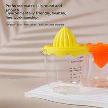 1pc/2pcs Portable Manual Citrus Juicer With Measuring Cup, Handheld Press Lemon Orange Squeezer, Simple Fruit Pressing Tool, Practical Kitchen Gadget For Home, Dorm, Kitchen, Kitchen Supplies, Kitchen Practical Tool - Multicolor - View 3