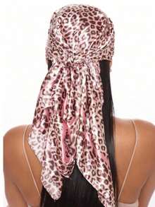 Women's Large Square Satin Scarf 90x90 Elegant Fashion Bandana For Hair And Neck - L36-rosa - 查看 2