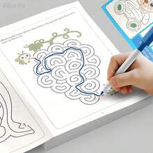 Sách hoạt động mê cung 32 mảnh cho trẻ em, sách trò chơi giải đố tư duy logic, trò chơi học tập sáng tạo dành cho bé trai và bé gái. - Nhiều màu - Xem 7