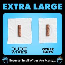 DUDE Wipes Unscented Travel Wipes - 1 Pack (18 Count) - Extra-Large Adult Flushable Wipes For Sensitive Skin - Infused With Vitamin E And Aloe - Septic And Sewer - 無香型 - 查看 6