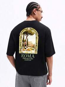 The Most Popular Women's T-Shirt Of 2026! This , Youthful, Lightweight, And Casual Short-Sleeved T-Shirt Features An Adjustable Fit. It Has A Round Neck And A Retro Roman City Print, Inspired By Italian Architecture. Perfect For Casual Summer Wear, Vacations, And Urban Style. The Material Is Durable And Reliable! - A - 查看 9