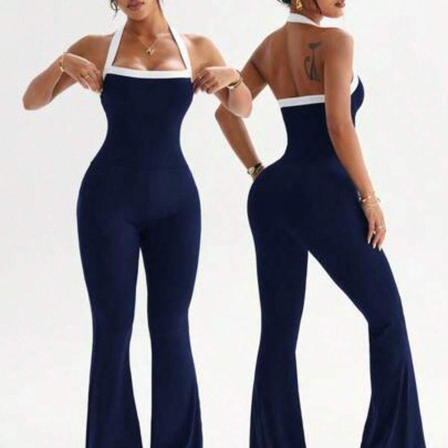Women Unitards - Navy Blue - View 1