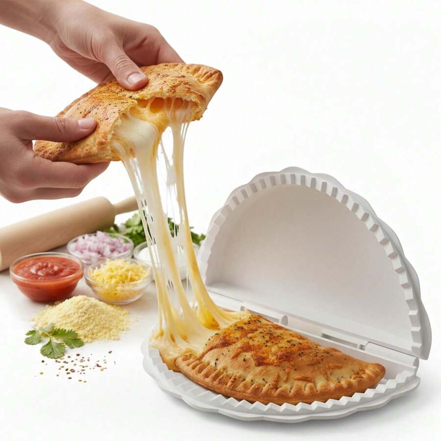 TUSPIPAL And Crimper For 10 To 12 Inch Wraps, One-Piece Manual Burrito Press And Quesaa Maker, Taco And Calzone Tool For Air Fryer, Leak Proof, , Dishwasher - 黑色 - 查看 1