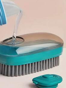1 Multifunctional Liquid Cleaning Brush, Cleaning Tool Soft Bristle Cleaning Brush, Clothes, Hats, Shoes Brush, Automatic Pressing Liquid Cleaning Laundry Brush - A - View 6