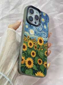 LY574 Vincent Van Gogh The Starry Night Sunflowers Phone Case,Case For IPhone 11 12 13 14 15 16 17 Pro Max 7 8 14 15 16 Plus Air 16e XR A12 M12 F12 A13 A04S A15 A16 A24 M34 A34 A25 A32 A35 A55 A54 A50 Pura 70 Pro Ultra For Honor 90 GT Magic6 Magic7 Pro X5 Plus X5B 14C 14R 12C 9 9A Mi 15 14 13 12 Ultra 15S Pro For Pixel 6A 7A 7 8 Pro For Moto G34 G54 G84 G86 G05 G10 G24 G13 G14 G15 G22 G35 G56 For  Y17 Y35 Plus Y36 Y37 For  A5 Pro 5G A58 A35 2021 A72 A96 A97 A32 A55 A57 A16 Reno10 Reno11 Reno12 Reno13 Reno14 Reno7 Pro Plus Find X8 Ultra X8s Plus, Fashion Slim Matte Soft TPU Shockproof Bumper Phone Cover IMD Hard PC - 黑色 - 查看 3