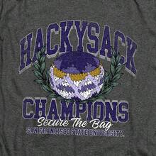 San Fransisco State HackySack Champs Unisex Adult Heather Shirt - X-large + Charcoal - View 2