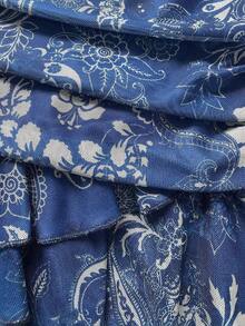 Summer Skirt – Short Cut, Ruffles At The Hem – Perfect For Holiday Or Beach Looks - 海軍藍 - 查看 4