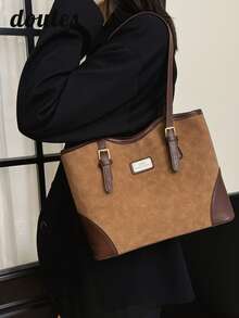 1pc Color Block PU Leather New Women's Backpack, Shoulder Bag ...