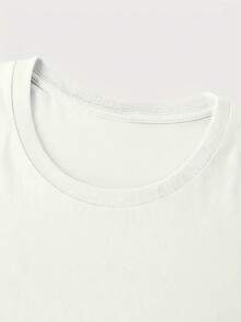 Camiseta de manga corta con cuello redondo y estampado de limón fresco y dulce para el verano - Blanco - Ver 3
