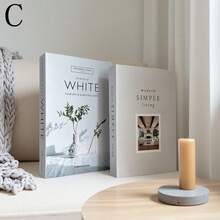 2pcs Paper Aesthetic Decorative Books, Coffee Table Books Decor - Faux Decorative Books For Decoration - Home Desktop Decor - Bedside Table Decor - Home Bookshelf Decor - one-size - View 11