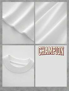 Show Off Your Winning Spirit With This Women's T-Shirt Featuring The Word CHAMPION, Symbolizing Achievement And Unwavering Dedication To Your Most Ambitious Goals. Carry The Inspiration Of Excellence And Triumph With You Wherever You Go. Made With Soft, Breathable Fabric For All-Day Comfort. The Distinctive Contrasting Text Adds A Modern And Bold Touch. Perfect For Any Casual Occasion. - 白色 - 查看 4