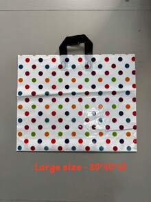 10 pezzi Borse regalo colorate a pois, realizzate in plastica resistente, ideali per regali di moda, shopping e omaggi per feste. Queste borse regalo portatili sono perfette per vacanze, celebrazioni e uso quotidiano, ottime per omaggi di feste e ricorrenze. - Multicolore - Visualizzare 5