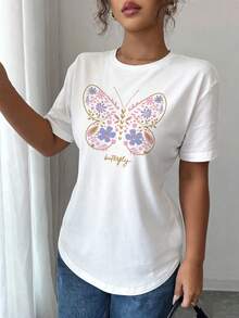 Women T-Shirts - [White] - View 2