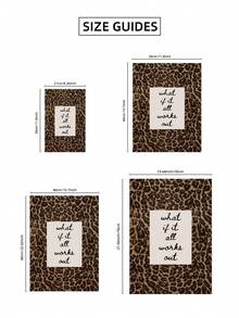 1pc Frameless Neutral Maximalist Leopard Print 'What If All Works Out?' Inspirational Quote Wall Art - Bold Typography Girly Aesthetic Animal Poster, Dorm Bedroom Apartment Decor, For Home Office Classroom, Room Decor Bedroom, Prints For Wall, Posters, Vintage Decor & Best Gift Choice - Leopard Print - View 8