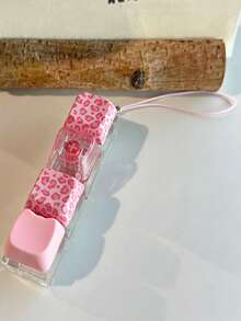 1 pieza Colgante de bolso con estampado de leopardo, un carácter de dopamina, cuatro botones de descompresión de estilo Ins, silencioso y crujiente, para presionar con la yema del dedo - Bolsas - Ver 8