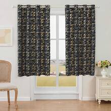 1 pieza/2 piezas Cortinas opacas/Cortinas con estampado de mármol/Diseño con ojales en la parte superior/Múltiples colores y tamaños disponibles/Cortinas 100% opacas/Protección de privacidad/Bloquean la luz solar y oscurecen la habitación/Sala de estar, dormitorio, estudio/Cortinas para fiestas/Cortinas negras - Negro - Ver 23