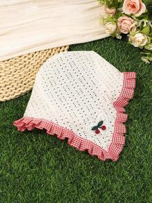 1 chiếc băng đô cài tóc họa tiết hoa kẻ caro, ren hoa, màu trơn, hình trái tim màu anh đào, dễ thương, đa năng của Countryside Fresh. - Nhiều màu - Xem 2