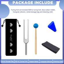 528 Hz Tuning Fork For Healing, DNA Repair, Reliever Stress And Perfect Healing Musical Instrument, With Blue Silicone Hammer - ColorE - View 2
