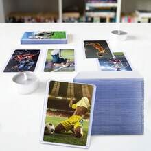 3/5/10/20/25/30/50/100Count 35Pt Topload Holders For Cards,Baseball Card Protectors, Made Of Hard Plastic,7.6x10.2cm Rigid Plastic Card Sleeves, Baseball Card Protectors Made Of Hard Plastic, Suitable For Baseball Cards, Game Cards, Trading Cards - Multicolor - View 4