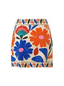 Swim Oasis Conjunto de traje de baño de una pieza 2025 con estampado, falda y pantalones de malla para mujer, conjunto de traje de baño informal para playa y vacaciones de verano - Multicolor 4 - Ver 6