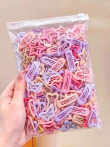 50/30/10pcs/Set Colorful Mixed BB Clips, Multi-Color Hair Clips, Y2K Basic Matching Hair Accessories - Suitable For Girls And Teenagers, Daily School, Party, Sports - Multicolor - View 1