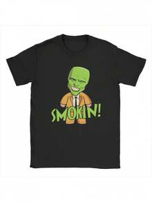 Camiseta de hombre "The Mask" Humorística 100% Camiseta de manga corta Cuello redondo Ropa Idea de regalo - Negro - Ver 7