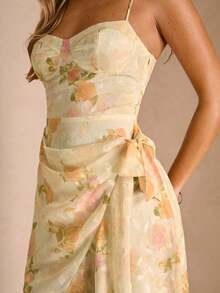 Vestido casual de mujer con estampado floral - Albaricoque - Ver 7