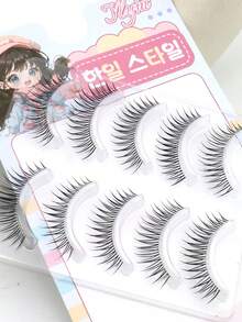 5 pares de pestañas invisibles de diablo con cola puntiaguda, pestañas grandes naturales, suaves y ligeras, cómodas para citas y fiestas - Pestañas Spiky Manga - Ver 8