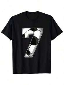 Men's Casual T-Shirt, Printed T-Shirt: Casual Short-Sleeved T-Shirt With Round Neck, Suitable For Outdoor Activities, Comfortable Short-Sleeved T-Shirt With Round Neck, Spring And Summer Clothing, Suitable For Any Occasion, Solid Color, Casual, Suitable For Travel And Daily Wear. - 黑色 - 查看 5
