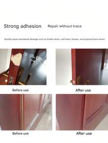 Pasta Perbaikan Furnitur Seri Merah-Cokelat Tua, Pengisi Warna Pintu Kayu, Dempul Berbasis Air untuk Perbaikan Lantai & Kayu - A - View 4