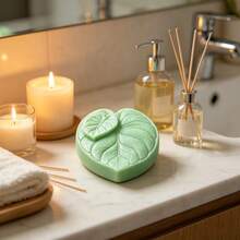 Silicone Mold With Double-Layer Turtle Leaf Design, Suitable For Soap, Scented Candle, Gypsum Crafts, Home Decor And Epoxy Resin DIY Projects - White - View 3
