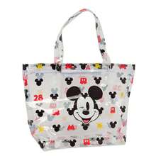 Safta | Disney Mickey Mouse Beach Shopping Bag With Zipper 54 X 35 X 17 Cm (32.1 Liters), Main Compartment Large Capacity, Inner Zipper Pocket, Top Handles, Transparent With Mickey Print - Pocket (2) - View 2