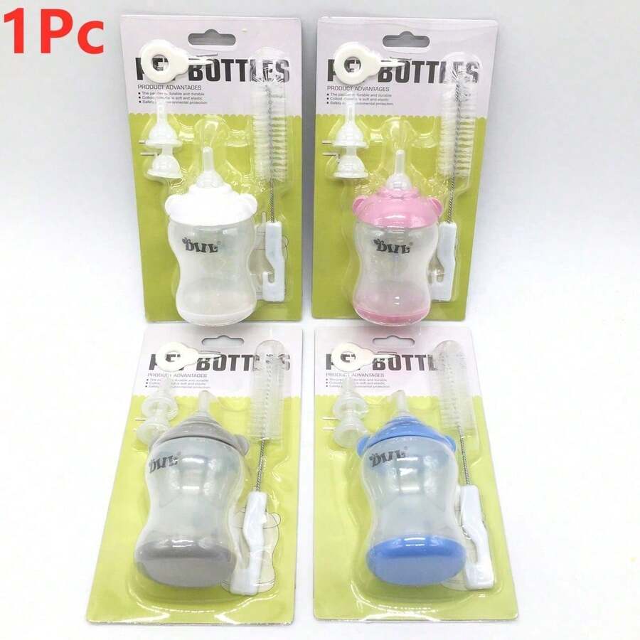 1pc 80ML Puppy Kitten Nursing Bottle Set, Plastic Pet Feeding Bottle For Newborn Puppies And Kittens, 4 Colors, Includes Cleaning Tool Kit - Multicolor - View 1