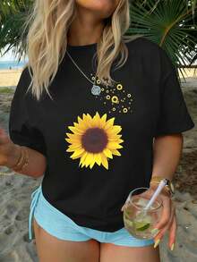 Women T-Shirts - Black - View 1
