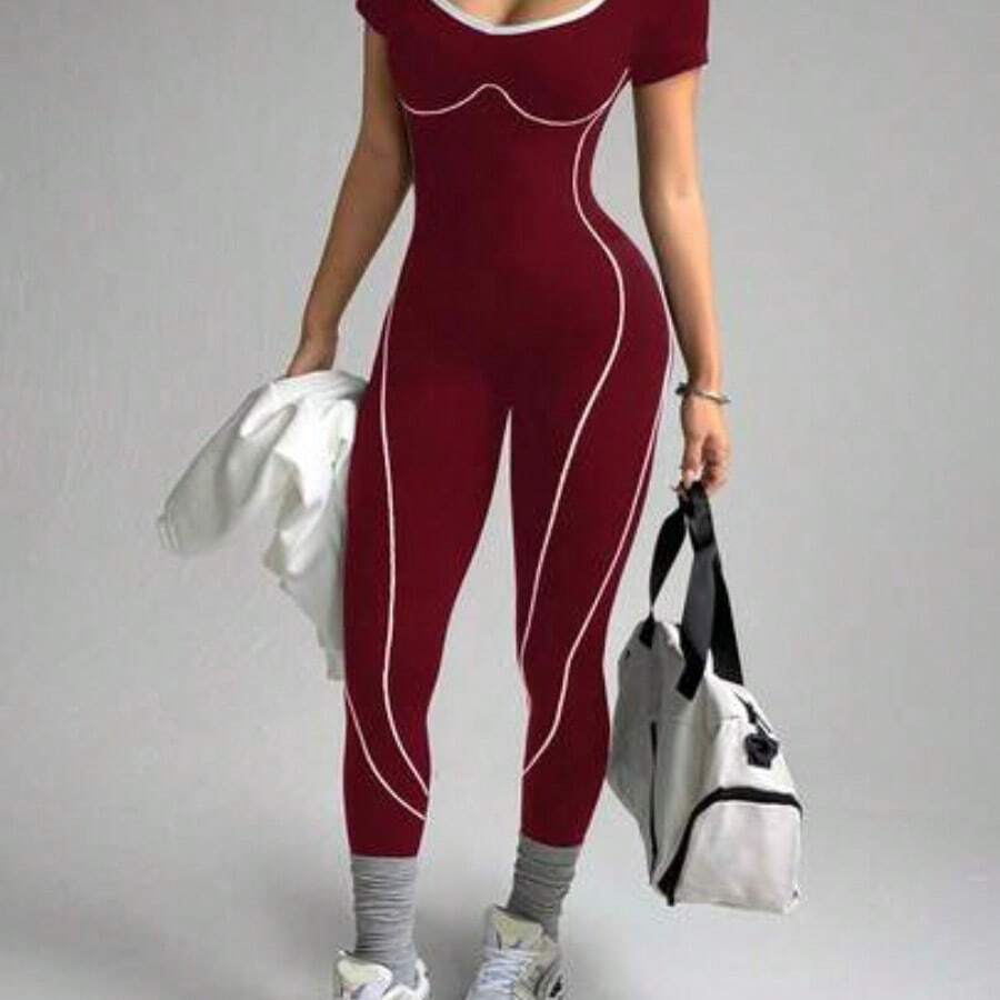 Women Unitards - Bordeaux - View 1