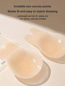 1pc Rabbit-Shaped Reusable High-Adhesion Silicone Invisible Nipple Covers, Suitable For Women, Anti-Chafing, Perfect For Summer, Beach, Sports And Parties; Please Clean Skin Before Use, Adhesion Will Decrease After Sweating - Multicolor - View 7