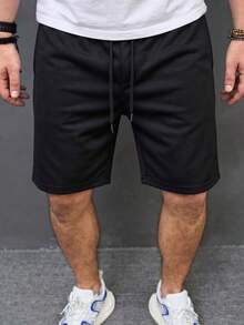 GRDR Men's Summer Casual Drawstring Shorts, Relaxed 5-Inch Inseam - Black - View 4