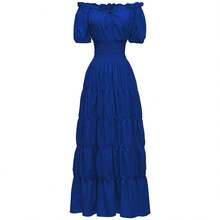 Women Maxi Dresses - Royal Blue - View 12