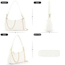 Purses For Women Shoulder Bag And Handbags, Small Leather Hobo Purse With Removable Straps Cute, Retro - Aw-white - View 8